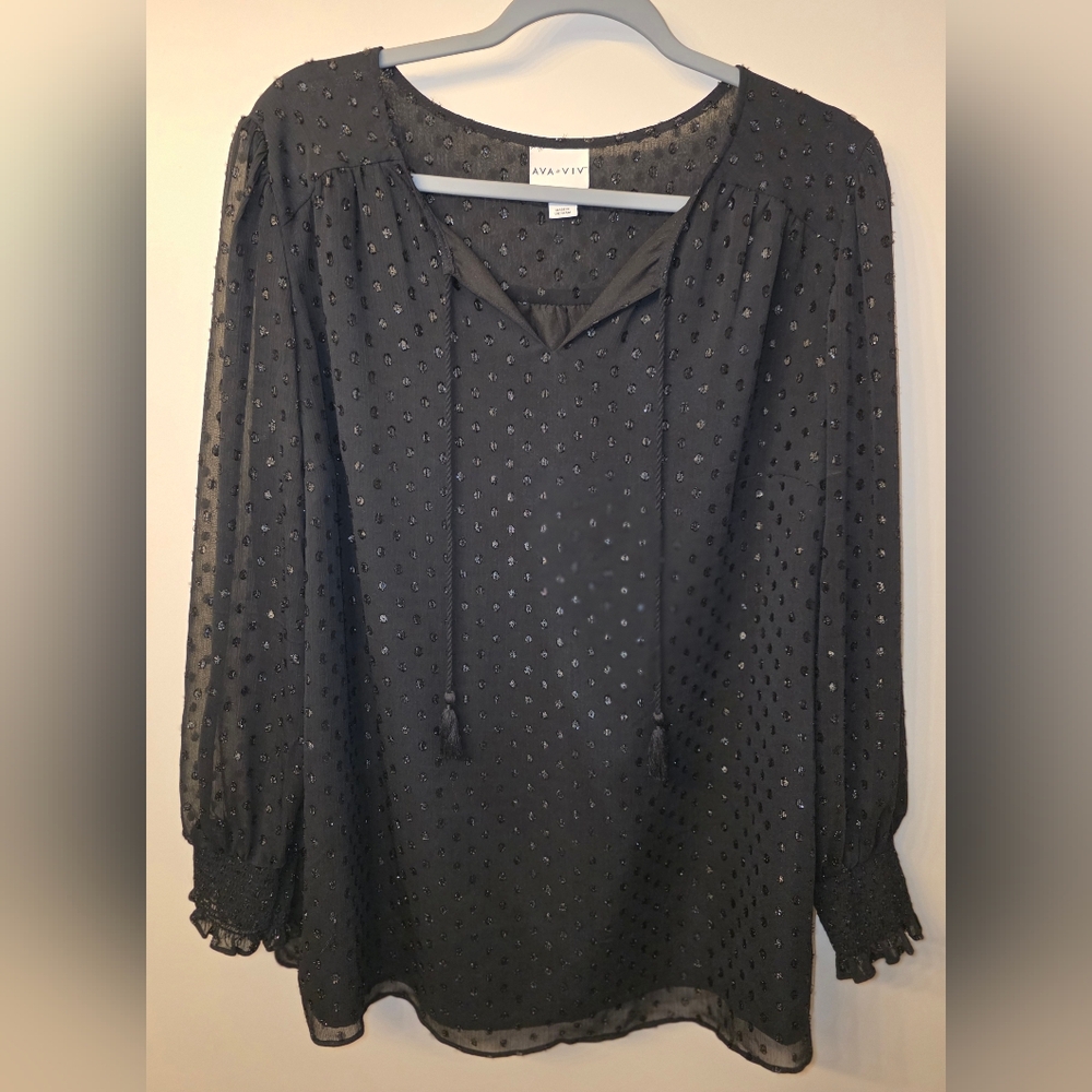 Ava & Viv Black Women's Top